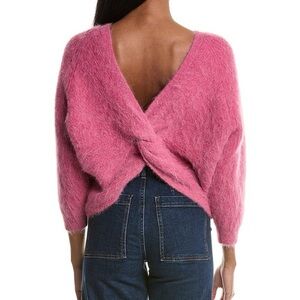 Ba&sh Cozy Pink Alpaca-blend Women's Sweater